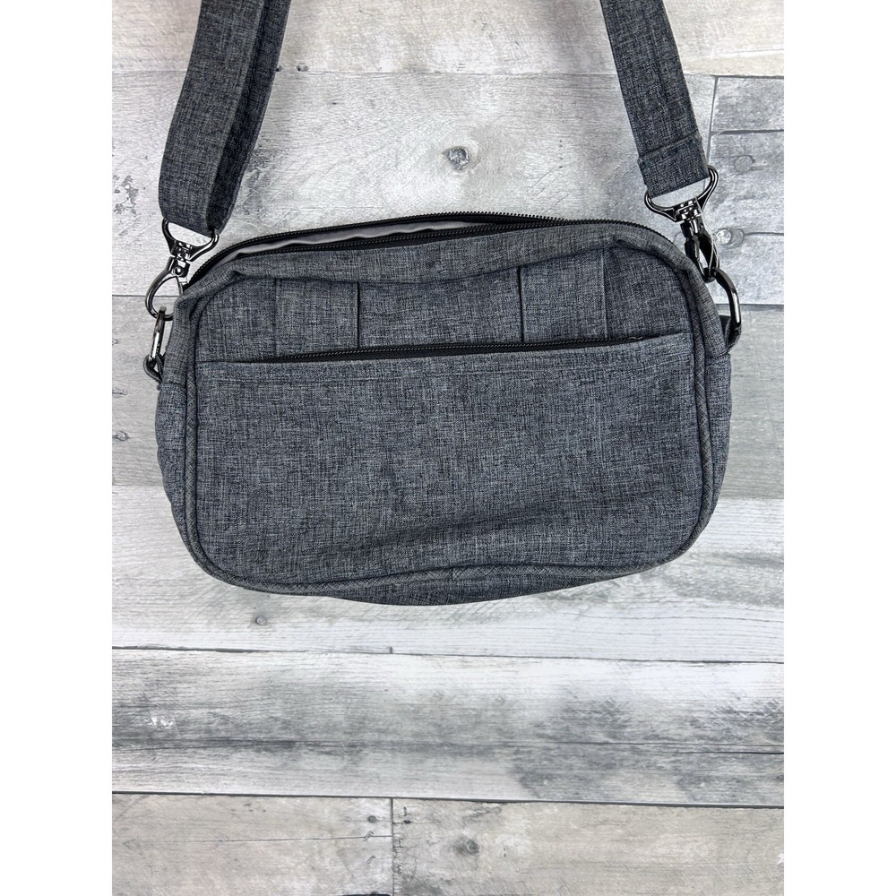 Lug Carousel Gray Crossbody Shoulder Bag Zip Closure - Picture 6 of 8